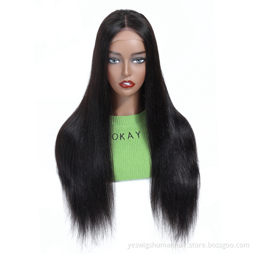 Wholesale Lace Wig Vendors natural Straight Raw Peruvian Remy Cuticle Aligned Human Hair Cheap Lace Closure Wig For Black Women